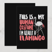 My Human Costume Im Really A Flamingo Mummy Cute Save The Date (Voorkant / Achterkant)