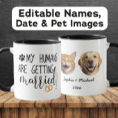 My Humans gaan trouwen met Custom Couple & Pets Mok