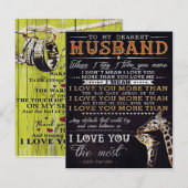 My Husband Gift | Letter For Him | Funny Gift Kaart (Voorkant / Achterkant)