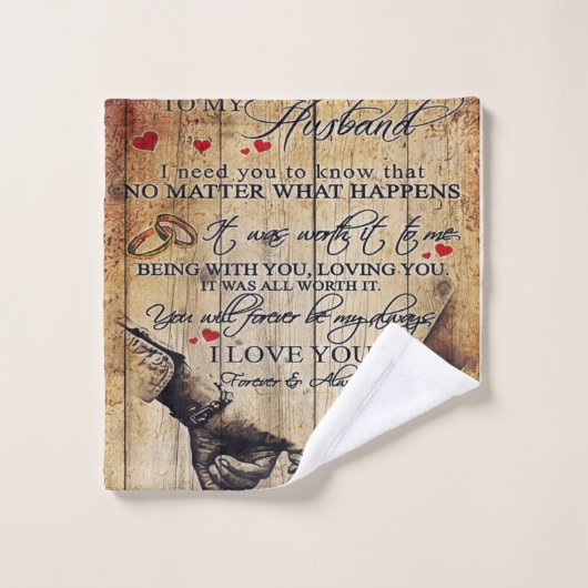 My Husband Gift | Letter For Him | Washandje (Wasdoekje)