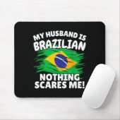 My Husband Is Brazilian Funny Brazil Flag Gift For Muismat (Met muis)