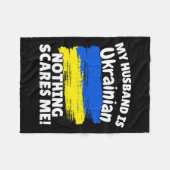 My Husband Is Ukrainian Funny Ukraine Flag Gift Fo Fleece Deken (Voorkant (Horizontaal))