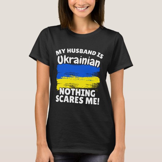 My Husband Is Ukrainian Funny Ukraine Flag Gift Fo T-shirt (Voorkant)