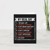 My Ideal Day Funny Bungee Jumping Birthday Gift Kaart (Voorkant)