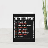 My Ideal Day Funny Fencing Birthday Gift Kaart (Voorkant)