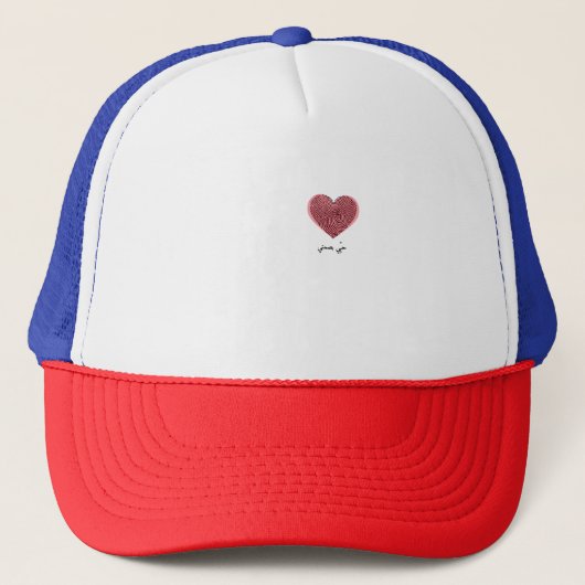 My Identity – Heart Fingerprint Design Trucker Pet (Voorkant)
