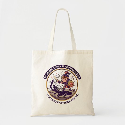 My Immune System Is An Overachiever It Attacks Eve Tote Bag (Voorkant)