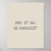 My it all be worship outline poster (Voorkant)