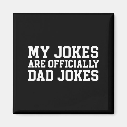 My Jokes Are Ly Dad Jokes Pregnancy Announcement  Magneet (Voorkant)