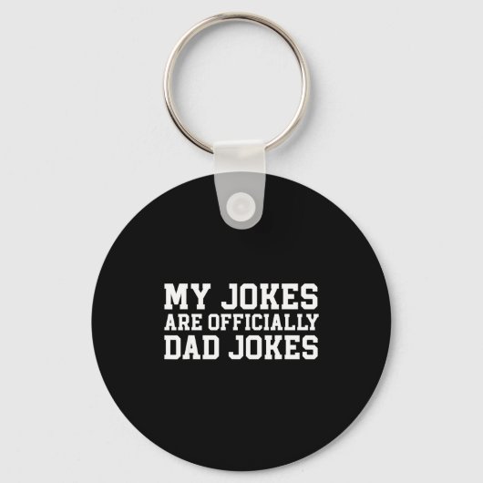 My Jokes Are Ly Dad Jokes Pregnancy Announcement Sleutelhanger (Voorkant)
