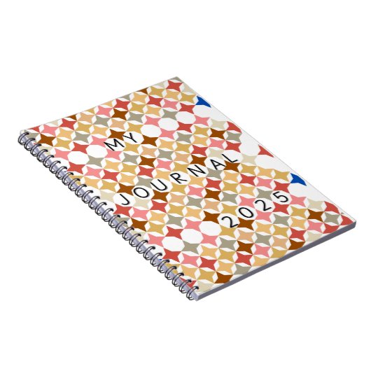 MY JOURNAL 2025 journal with simple graphic shapes Notitieboek (Rechterzijde)