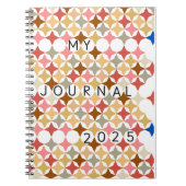 MY JOURNAL 2025 journal with simple graphic shapes Notitieboek (Voorkant)