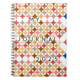 MY JOURNAL 2025 journal with simple graphic shapes Notitieboek