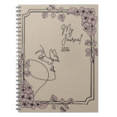 My Journal 2026 – Minimal Floral Line Art Aestheti Notitieboek (Voorkant)