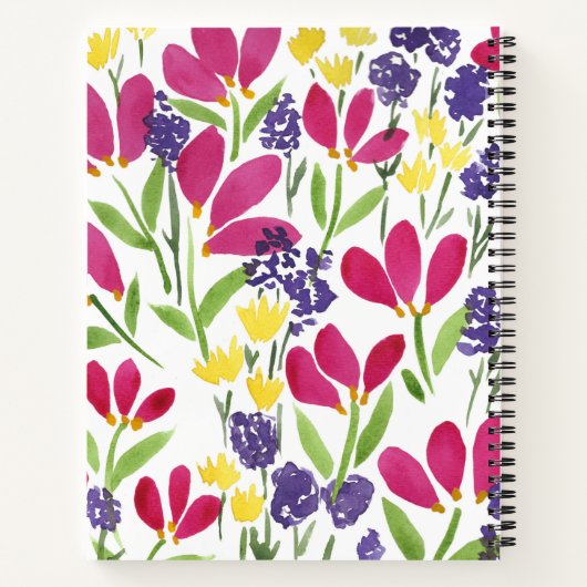 My Journal Custom Flowers Roze Paarse Geel Notitieboek (Achterkant)