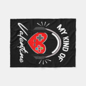 My Kind Valentine Gamer Valentines Day Gaming Boy  Fleece Deken (Voorkant (Horizontaal))