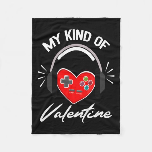 My Kind Valentine Gamer Valentines Day Gaming Boy  Fleece Deken (Voorkant)