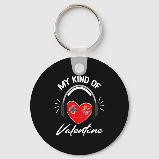 My Kind Valentine Gamer Valentines Day Gaming Boy  Sleutelhanger (Voorkant)