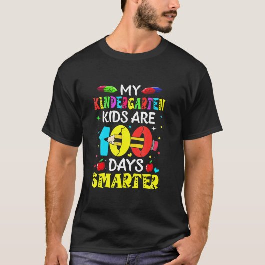 My Kindergarten Kid Are 100 Days Smarter 100th Day T-shirt (Voorkant)