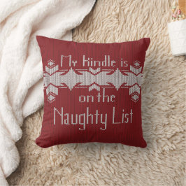 My Kindle Is on the Naughty List – Funny Book Love Kussen