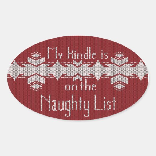 My Kindle Is on the Naughty List Sticker (Voorkant)