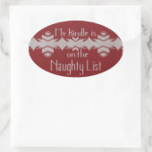 My Kindle Is on the Naughty List Sticker (Tas)