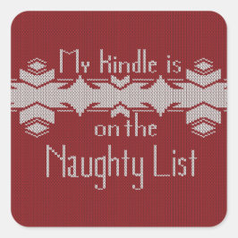My Kindle Is on the Naughty List Sticker