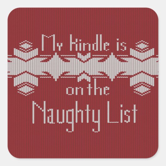 My Kindle Is on the Naughty List Sticker (Voorkant)