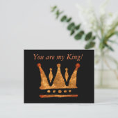 My King Golden Crown Custom Briefkaart (Staand voorkant)