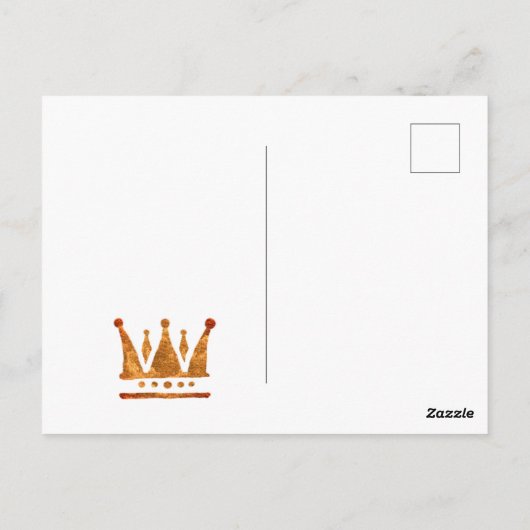 My King Golden Crown Custom Briefkaart (Achterkant)