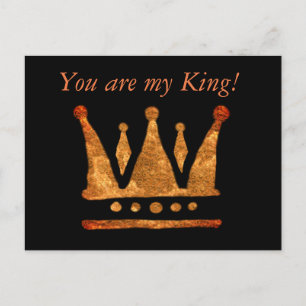 My King Golden Crown Custom Briefkaart