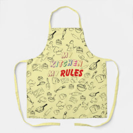 My Kitchen My Rules All-Over Print Schort