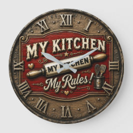 My Kitchen My Rules Rustic Farmhouse Rolling Pin Grote Klok