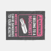 My Knight In Machinist Wife Girlfriend Funny Anniv Fleece Deken (Voorkant (Horizontaal))