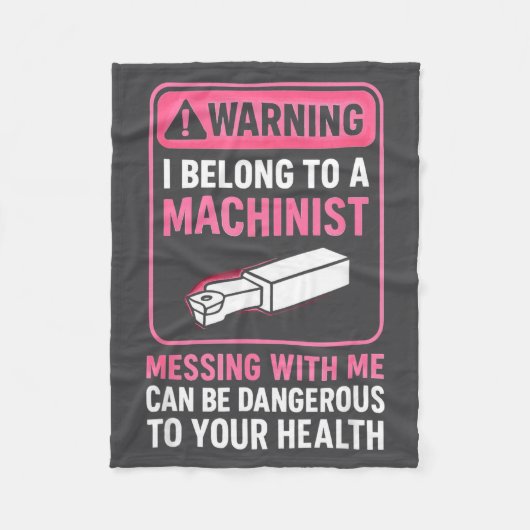 My Knight In Machinist Wife Girlfriend Funny Anniv Fleece Deken (Voorkant)