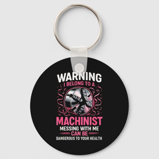 My Knight In Machinist Wife Girlfriend Funny Anniv Sleutelhanger (Voorkant)