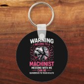 My Knight In Machinist Wife Girlfriend Funny Anniv Sleutelhanger (Voorkant)