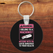 My Knight In Machinist Wife Girlfriend Funny Anniv Sleutelhanger (Voorkant)