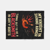 My Knight In Shining Funny Blacksmith Wife Women F Fleece Deken (Voorkant (Horizontaal))