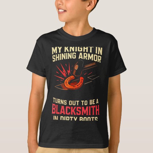 My Knight In Shining Funny Blacksmith Wife Women F T-shirt (Voorkant)