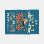 My Knight In Shining Funny Hvac Tech Wife Women Gi Fleece Deken (Voorkant (Horizontaal))