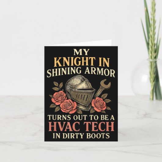My Knight In Shining Funny Hvac Tech Wife Women Gi Kaart (Voorkant)