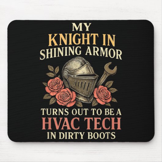 My Knight In Shining Funny Hvac Tech Wife Women Gi Muismat (Voorkant)
