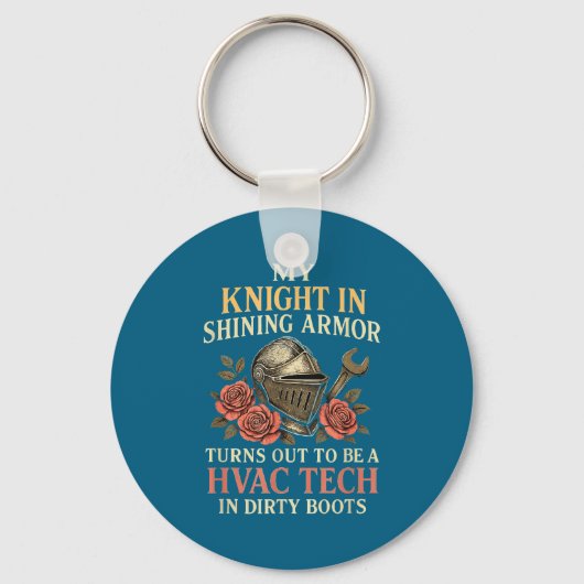 My Knight In Shining Funny Hvac Tech Wife Women Gi Sleutelhanger (Voorkant)