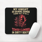 My Knight In Shining Funny Tower Climber Wife Wome Muismat (Met muis)