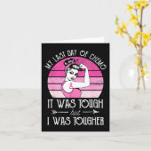 My Last Day of Chemo Breast Cancer Chemotherapy Su Kaart (Gele Bloem)