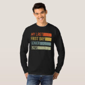 My Last First Day Senior 2023 Back To School Retro T-shirt (Voorkant volledig)