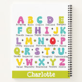 My Learning Book aangepaste naam kleurrijke letter Notitieboek (Achterkant)