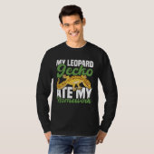 My Leopard Gecko Ate My Homework Lizard T-shirt (Voorkant volledig)