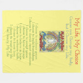 My Life Choice Cancer Angel Chemo Fleece Blanket (Voorkant (Horizontaal))